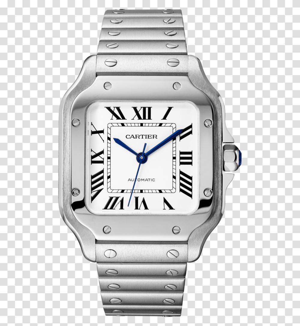 Cartier Santos De Cartier Medium Size Cartier Santos, Wristwatch Transparent Png