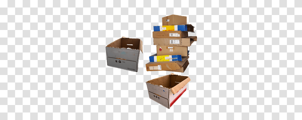 Carton Transport, Box, Cardboard, Crate Transparent Png