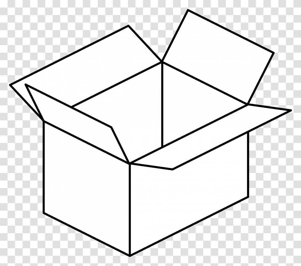 Carton Box Clip Arts Box Black And White, Cardboard, Rug Transparent Png