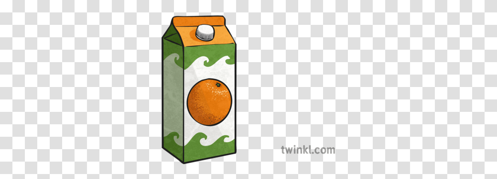 Carton Of Orange Juice Illustration Twinkl Orange Juice Carton Illustration, Beverage, Drink, Tin Transparent Png