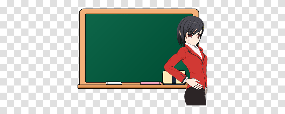 Cartoon Person, Human, Blackboard, Monitor Transparent Png