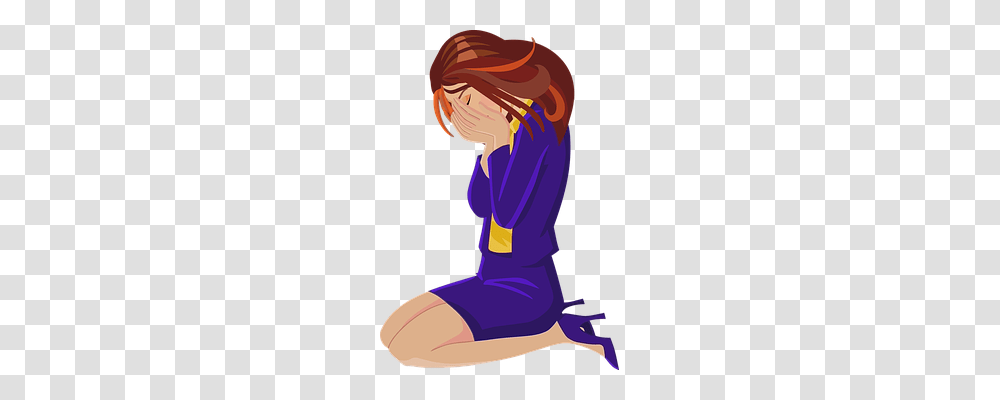 Cartoon Person, Kneeling, Prayer Transparent Png