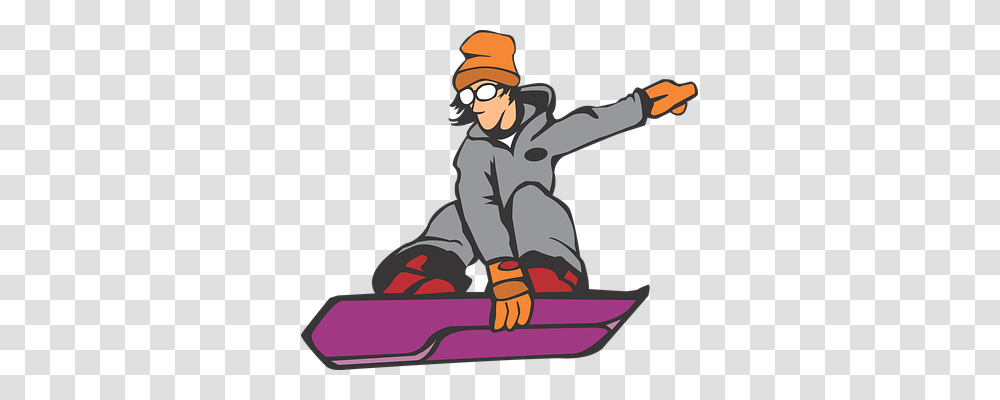 Cartoon Sport, Person, Word, Sled Transparent Png