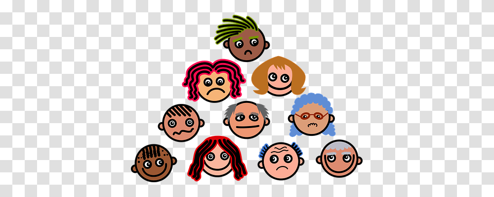 Cartoon Person, Face, Head, Crowd Transparent Png