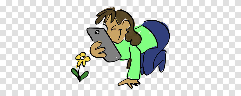 Cartoon Person, Phone, Electronics, Mobile Phone Transparent Png