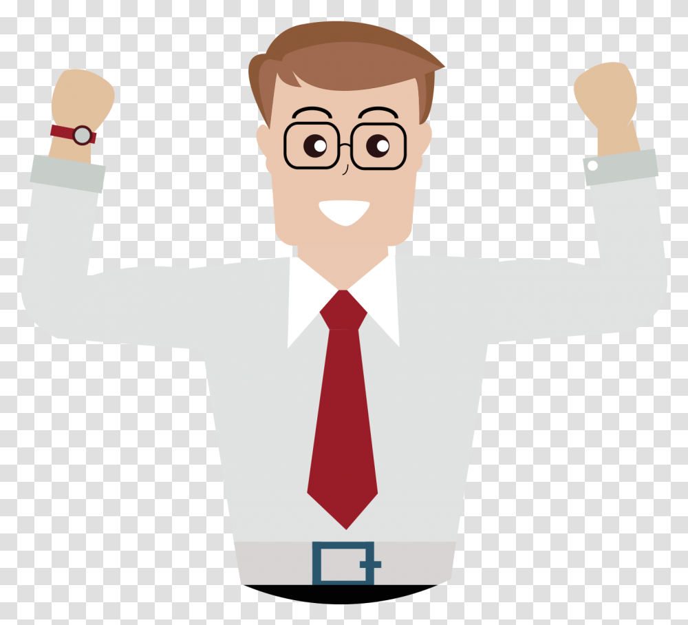 Cartoon Adobe Illustrator A Man With His, Tie, Accessories, Accessory, Person Transparent Png
