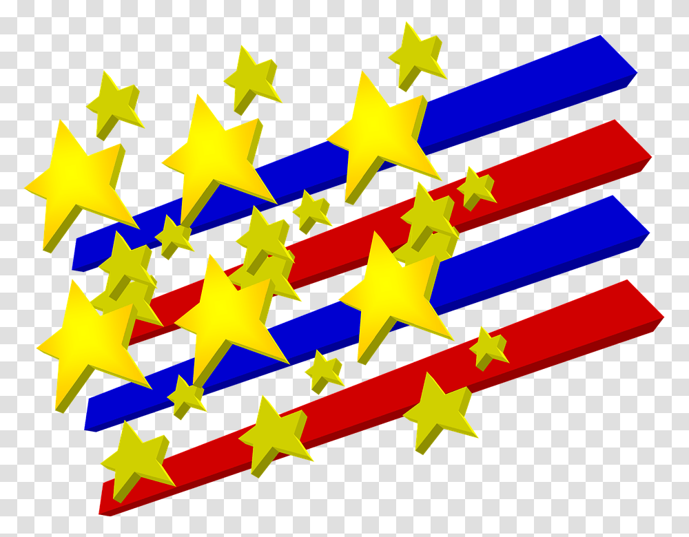 Cartoon American Flag Desktop Backgrounds, Star Symbol Transparent Png