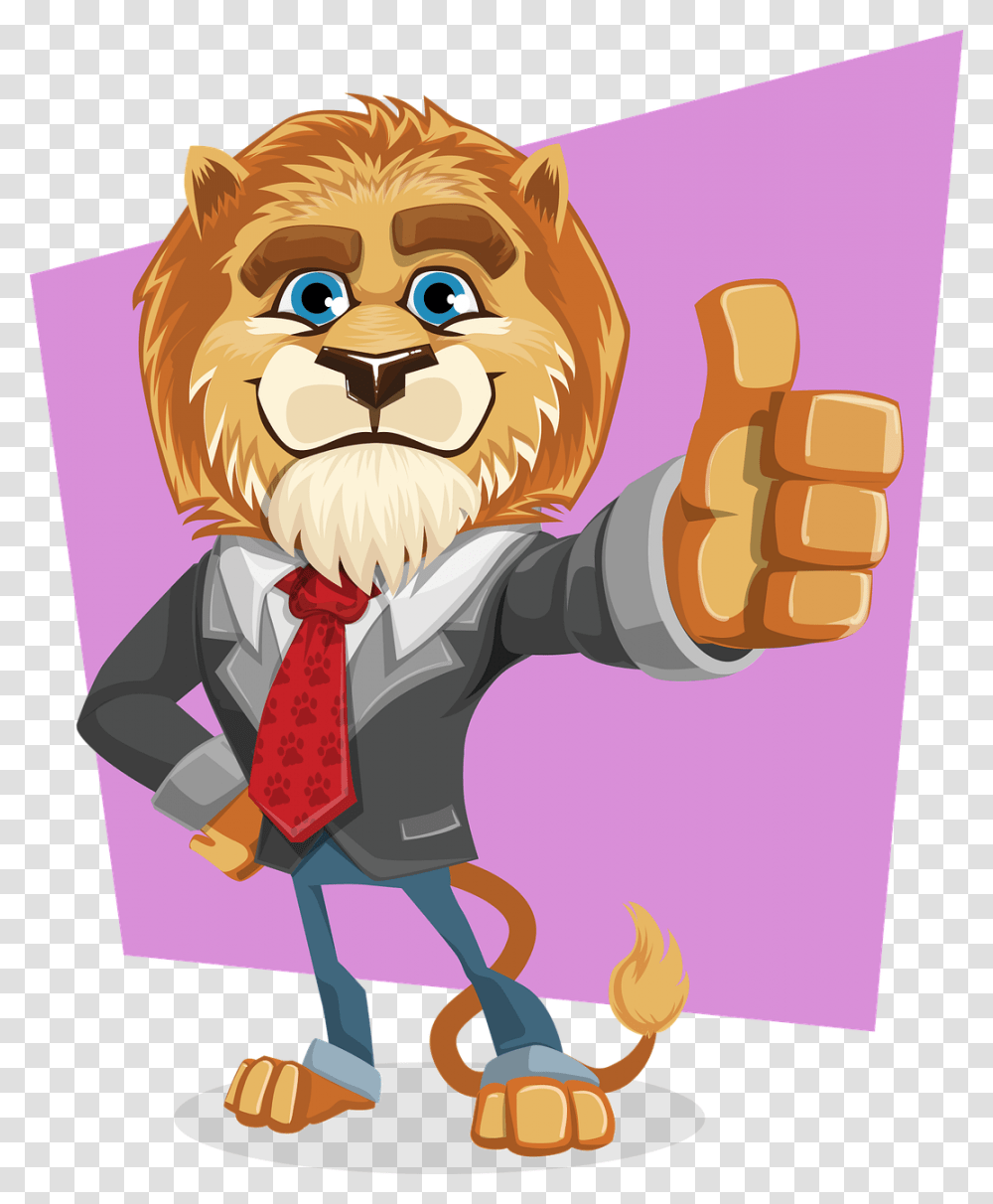 Cartoon Animal In Suit, Toy, Hand, Tie, Accessories Transparent Png