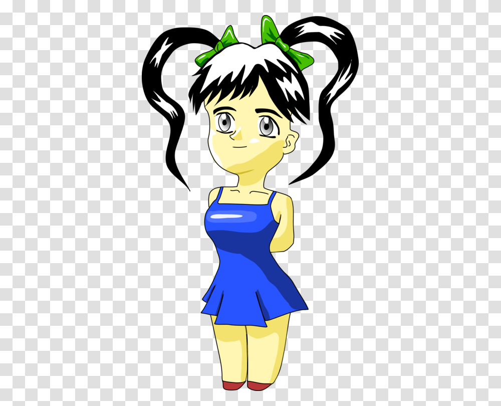 Cartoon Anime Drawing Graphic Arts, Dress, Female, Person Transparent Png