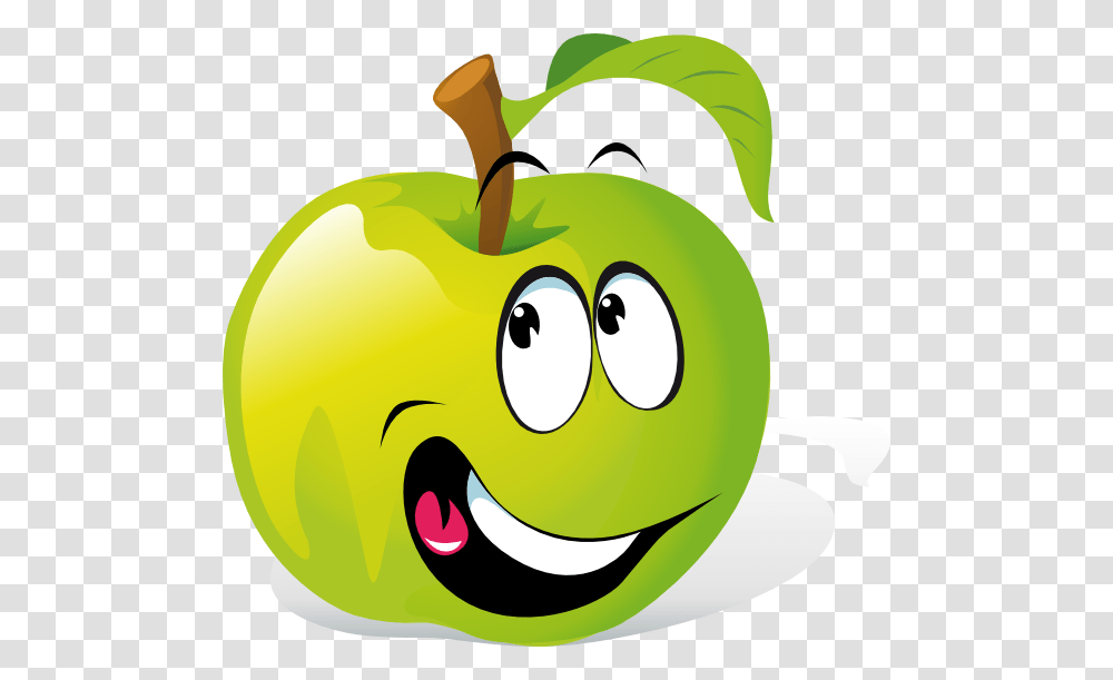 Cartoon Apple Svg Clip Arts, Green, Plant, Food Transparent Png