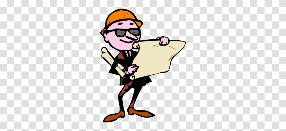 Cartoon Architect Clip Art, Person, Human, Leisure Activities, Hand Transparent Png