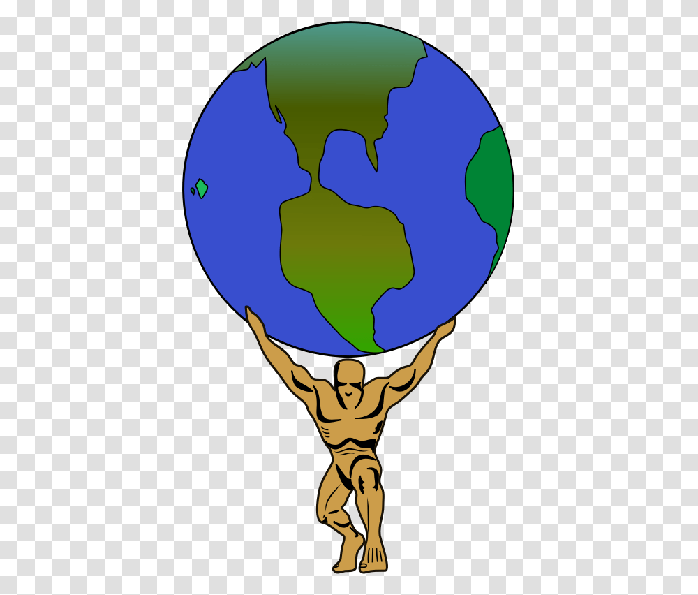 Cartoon Atlas Holding The World, Outer Space, Astronomy, Universe, Planet Transparent Png
