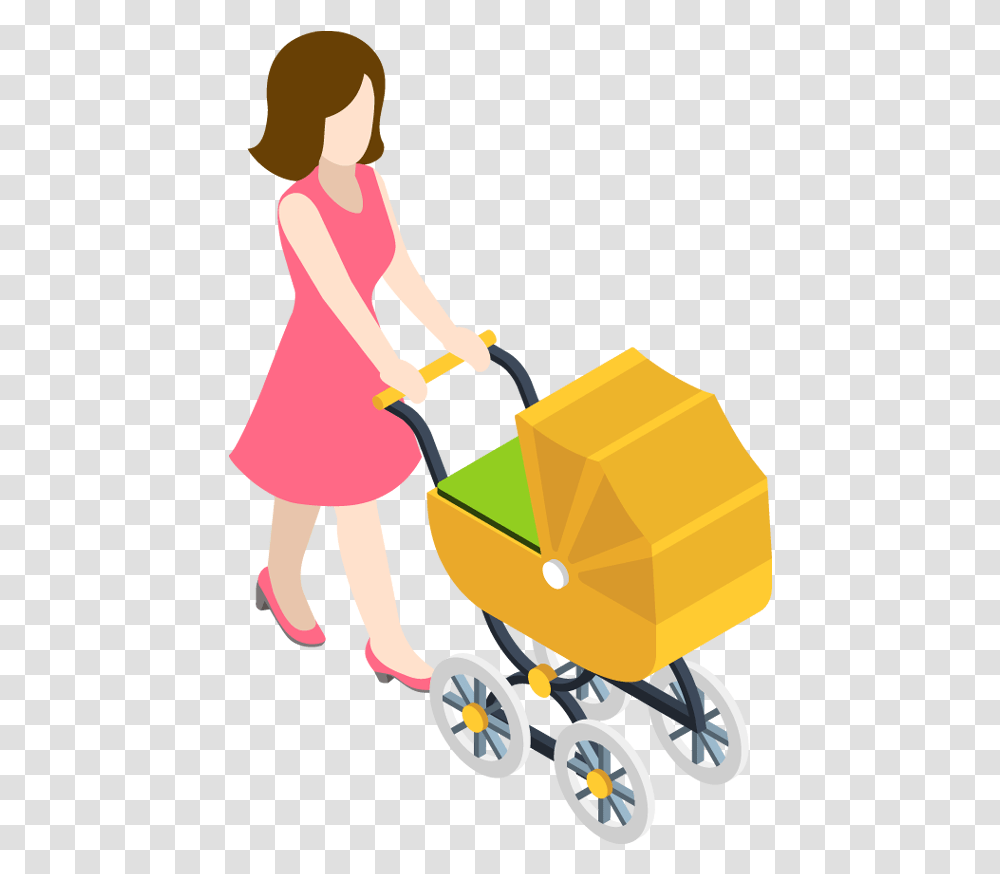 Cartoon Baby Carriage, Person, Human, Transportation, Vehicle Transparent Png