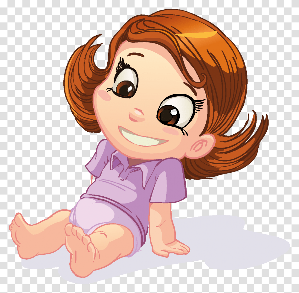 Cartoon Baby Children Kids People 01, Toy, Kneeling, Crawling, Female Transparent Png