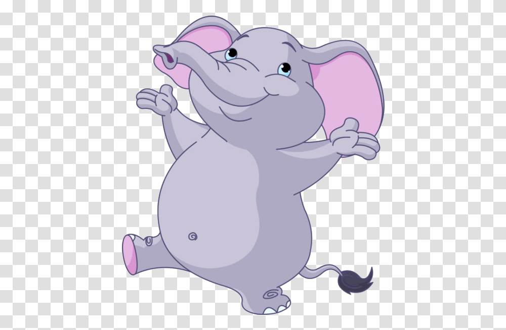 Cartoon Baby Elephant Jungle Animal Funny Dancing Elephant, Mammal, Sea Life, Dolphin, Rabbit Transparent Png