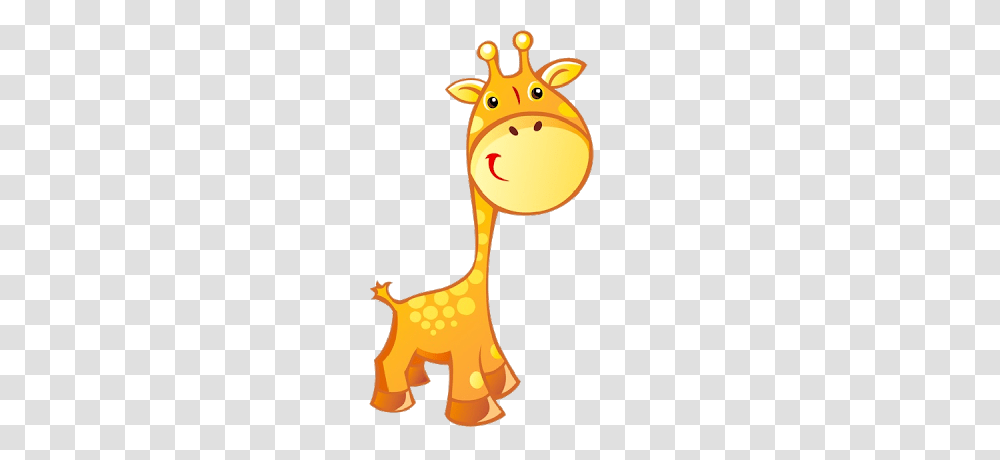 Cartoon Baby Giraffe Group With Items, Animal, Mammal, Wildlife, Amphibian Transparent Png