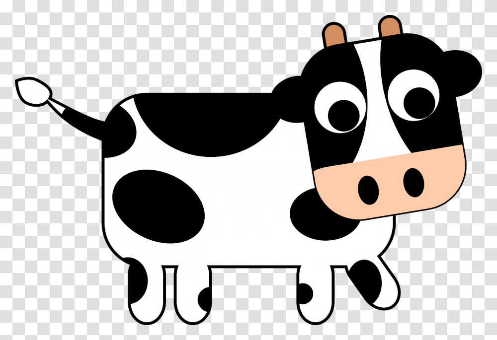 Cartoon Background Cow, Cattle, Mammal, Animal, Dairy Cow Transparent Png