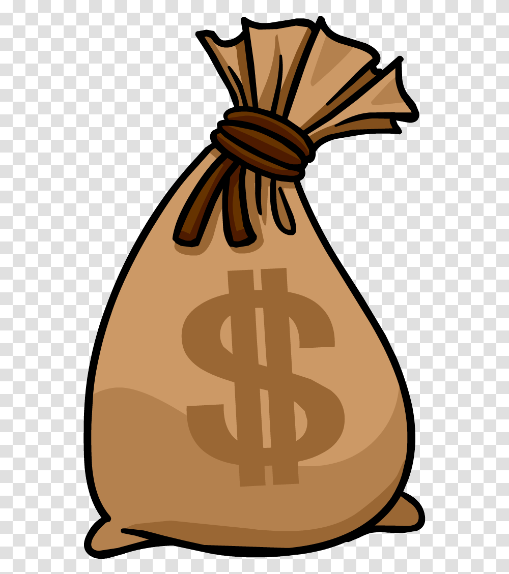 Cartoon Bag Of Money Money Bag Cartoon, Plant, Sack, Lute, Musical Instrument Transparent Png