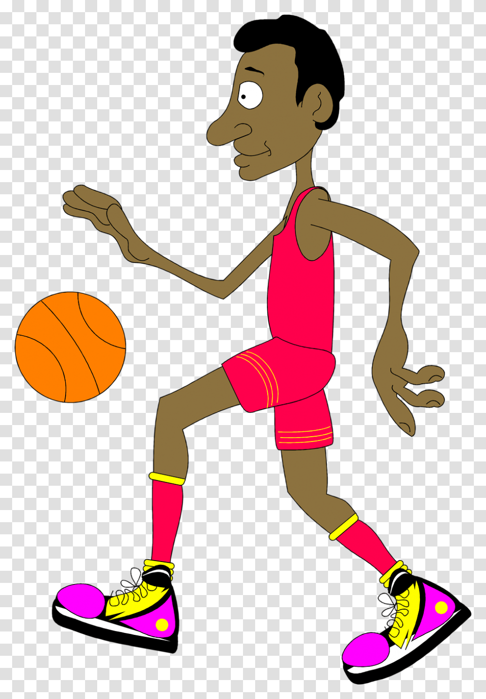 Cartoon Basketball Player, Person, Human, People, Team Sport Transparent Png