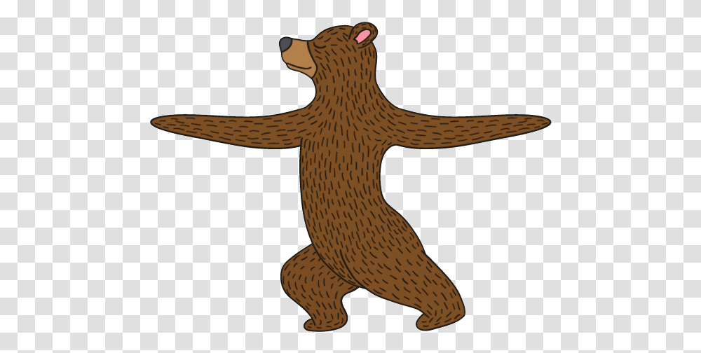 Cartoon Bear Doing Yoga, Mammal, Animal, Wildlife, Axe Transparent Png