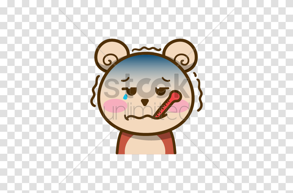 Cartoon Bear Having A Fever Vector Image, Face, Dynamite, Bomb, Weapon Transparent Png