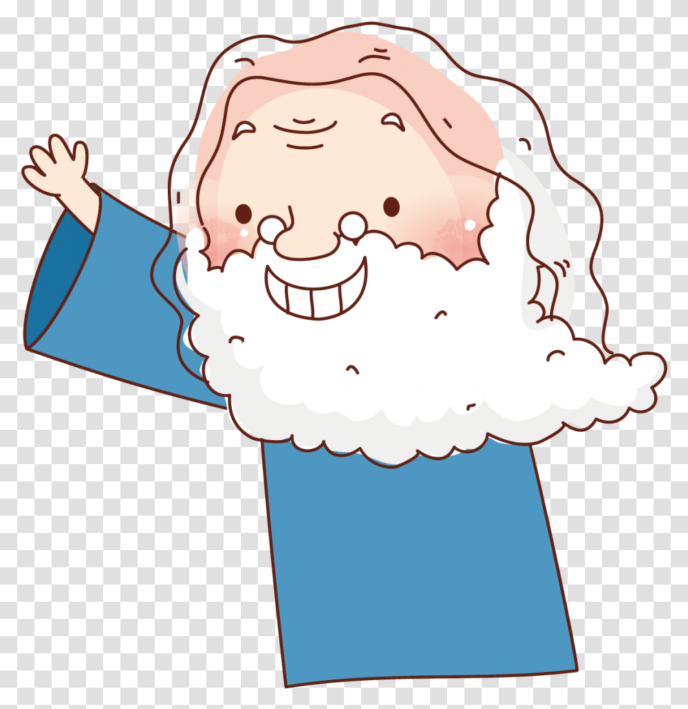 Cartoon Beard Beard Grandfather Cartoon, Person, Human, Performer Transparent Png