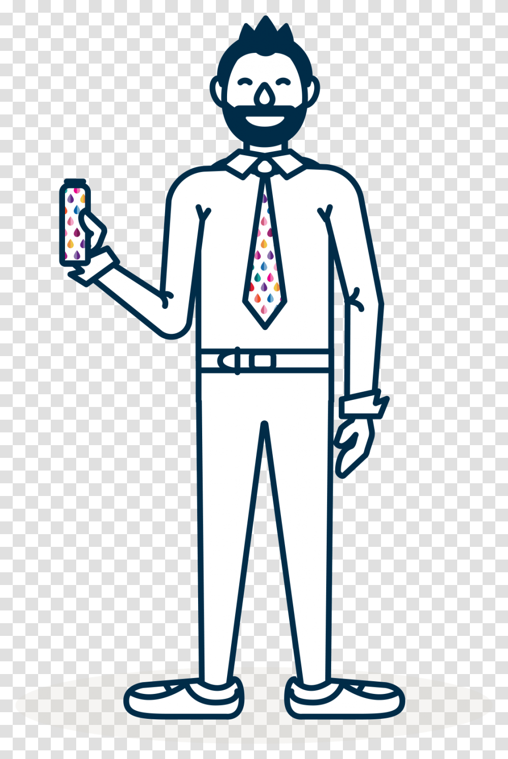 Cartoon Beard Cartoon, Tie, Accessories, Shirt Transparent Png