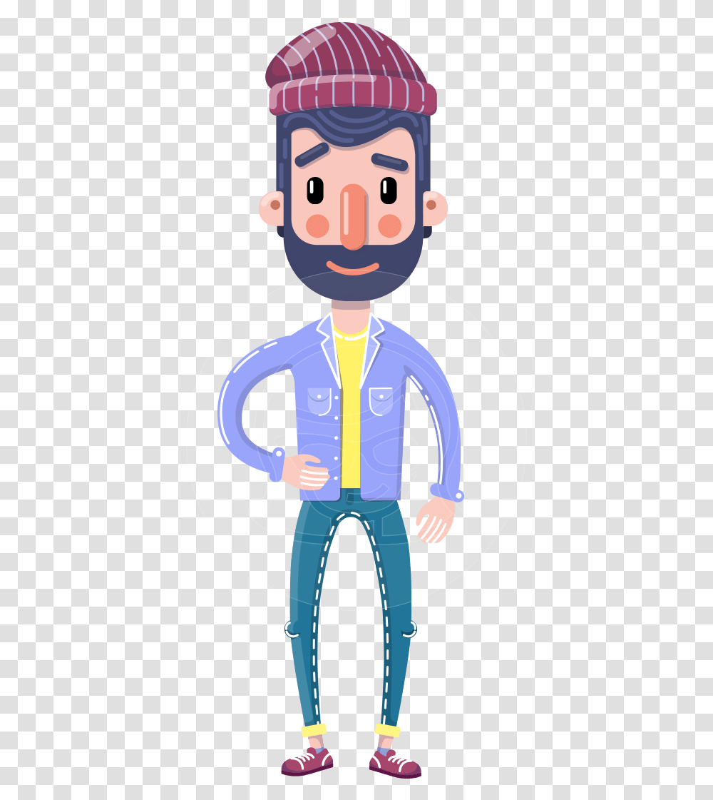 Cartoon Beard Cartoon, Standing, Apparel, Toy Transparent Png