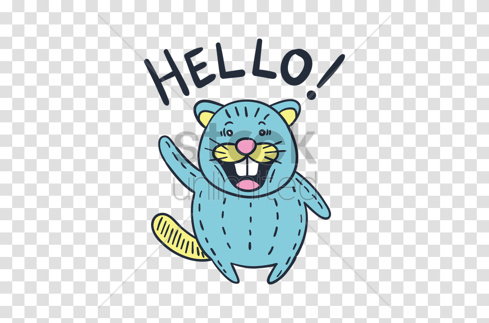 Cartoon Beaver Greeting Hello Vector Image, Adventure, Leisure Activities, Animal, Dynamite Transparent Png