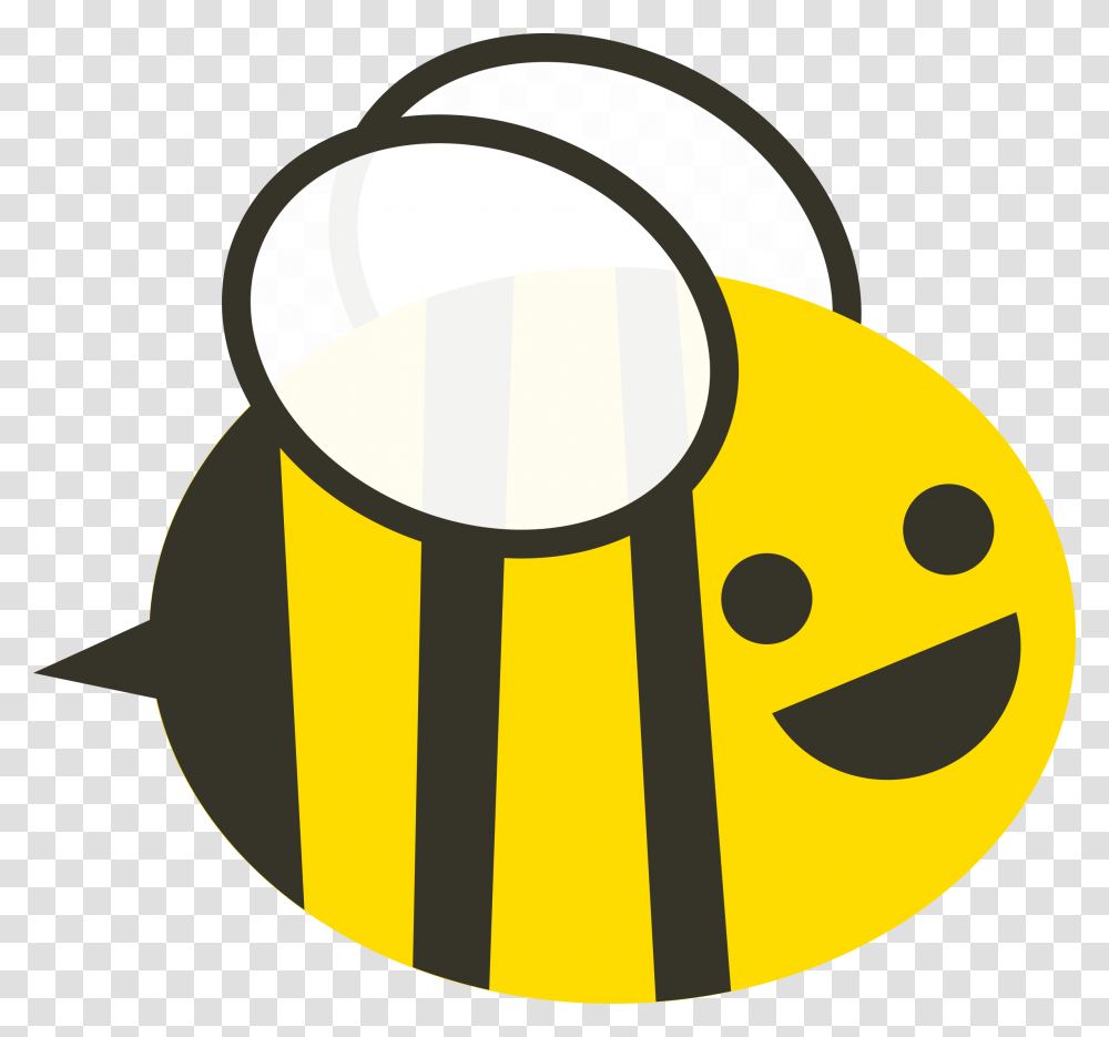 Cartoon Bee Vector Art Image, Magnifying, Logo, Trademark Transparent Png