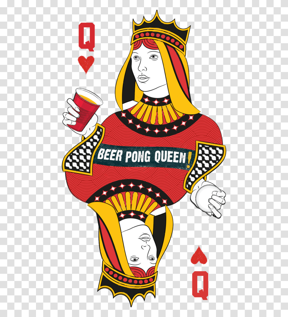 Cartoon Beer Queen Of Diamonds Vector, Logo, Trademark Transparent Png