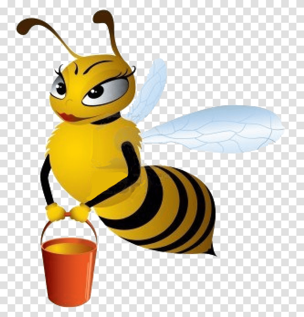 Cartoon Bees, Honey Bee, Insect, Invertebrate, Animal Transparent Png