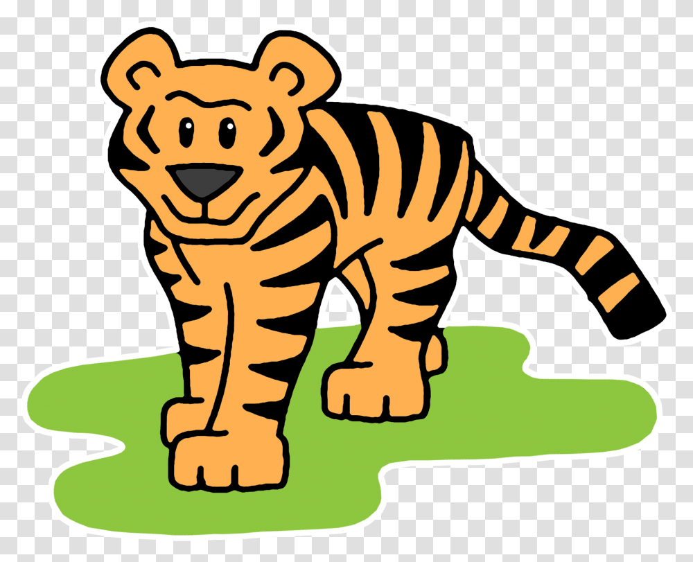 Cartoon Bengal Tiger Bengal Tiger Clip Art, Animal, Tree, Plant, Mammal Transparent Png