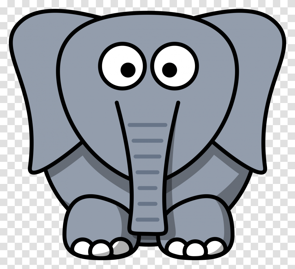 Cartoon Big Image Cartoon Elephant Front View, Mammal, Animal, Sea Life, Mole Transparent Png