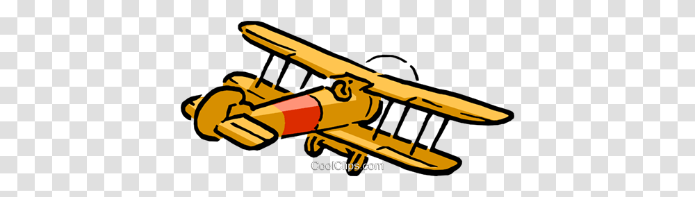 Cartoon Biplane Royalty Free Vector Clip Art Illustration, Transportation, Bomb, Weapon, Weaponry Transparent Png