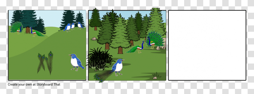 Cartoon, Bird, Animal, Tree, Plant Transparent Png