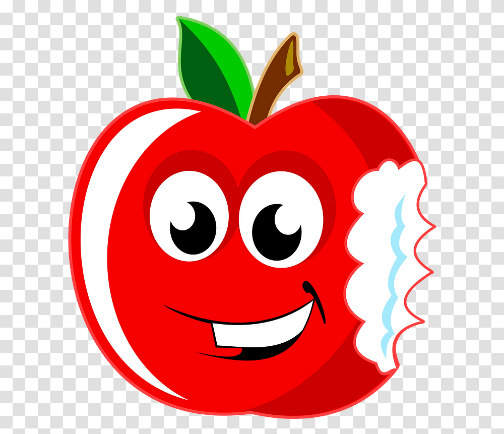Cartoon Bitten Apple Clipart Cartoon Apple Clipart, Plant, Food, Fruit, Dynamite Transparent Png