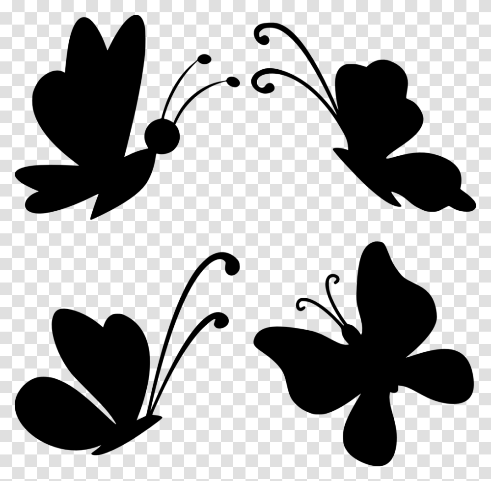 Cartoon Black And White Butterfly, Gray, World Of Warcraft Transparent Png