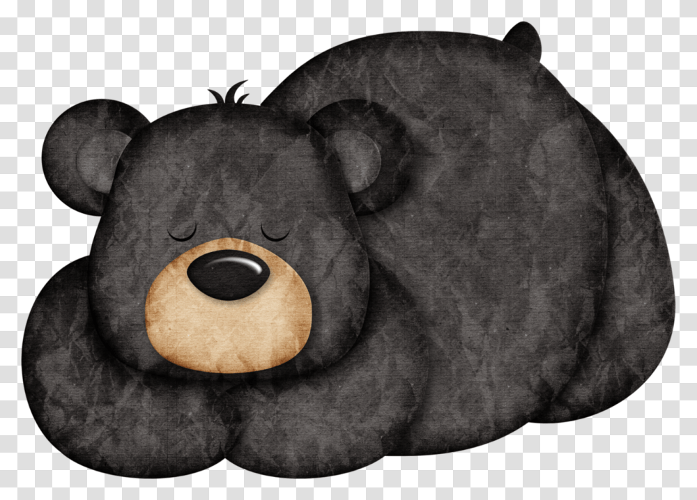 Cartoon Black Bear Clipart, Plush, Toy, Cushion, Pillow Transparent Png