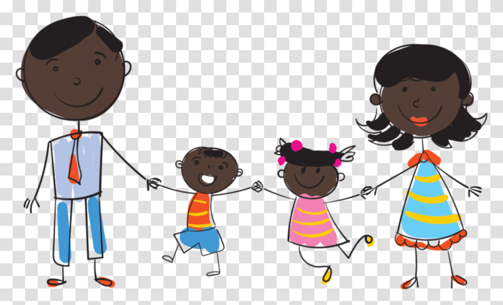 Cartoon Black Family Of, Crowd, Hair, Face Transparent Png