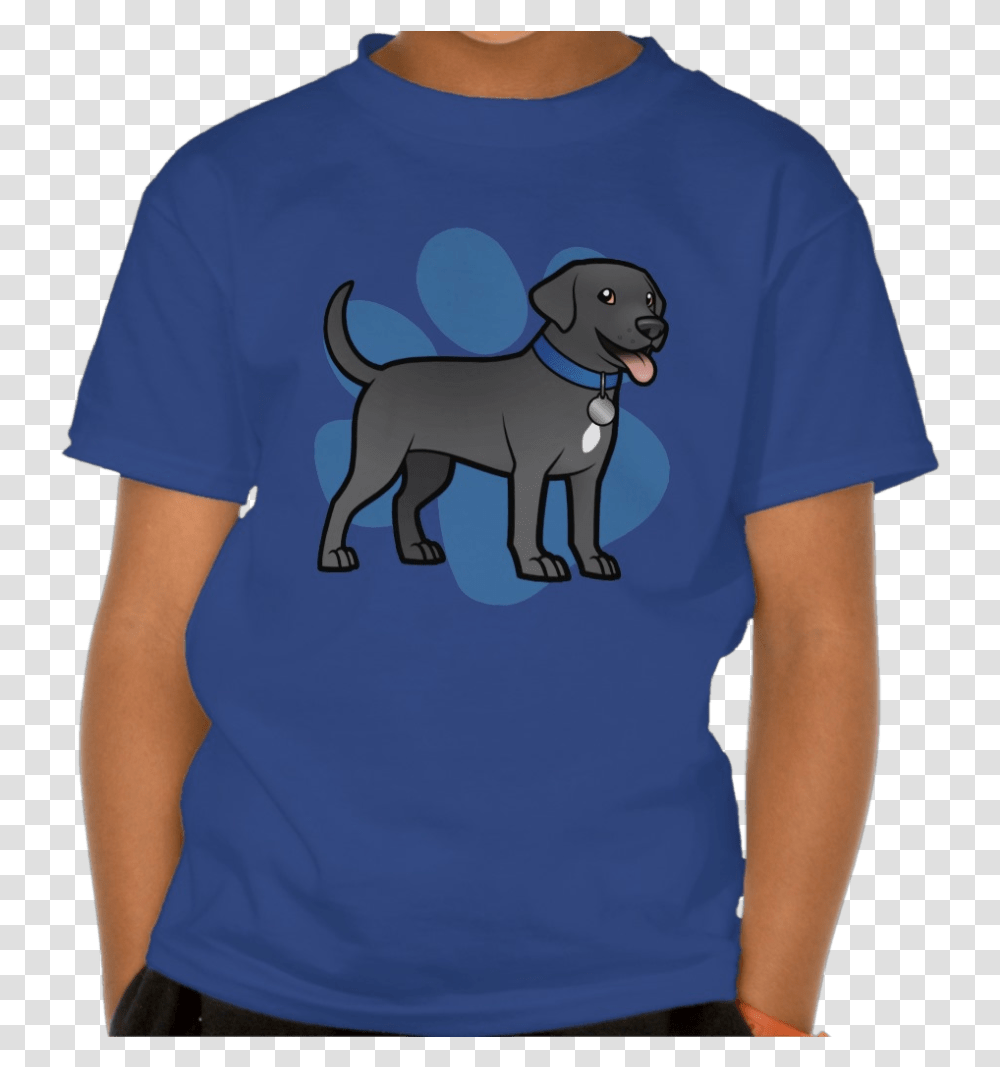 Cartoon Black Lab Blue Tshirt, Apparel, Sleeve, T-Shirt Transparent Png