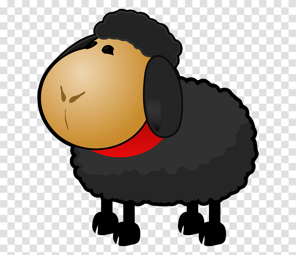 Cartoon Black Sheep Clipart Black Sheep Clip Art, Lamp, Bird, Animal, Fowl Transparent Png