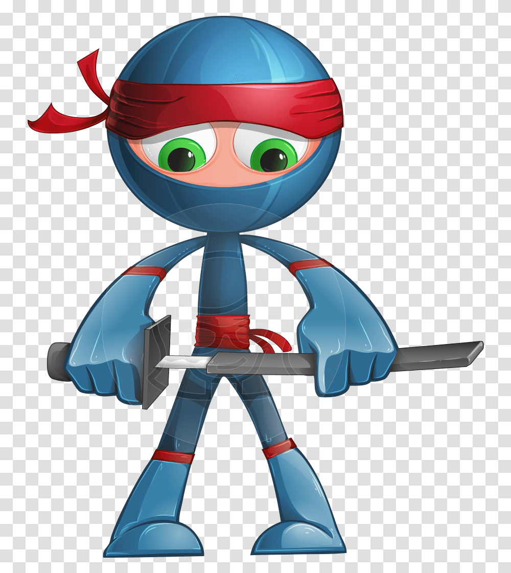 Cartoon Blue Ninja, Toy, Apparel, Helmet Transparent Png