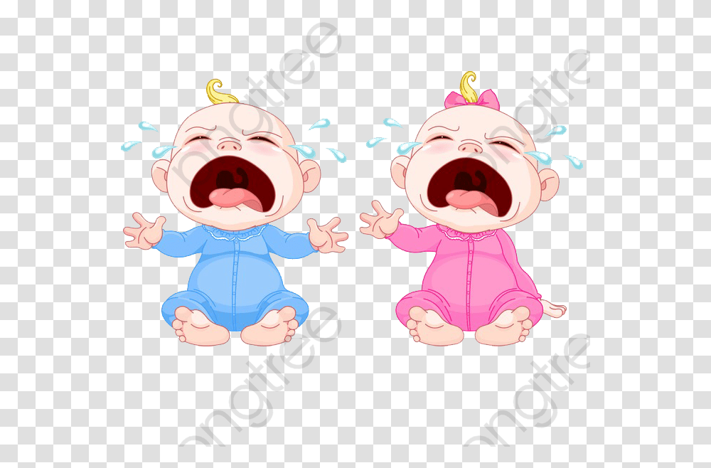 Cartoon Boy And Crying Babies Clipart, Baby, Leaf, Plant Transparent Png