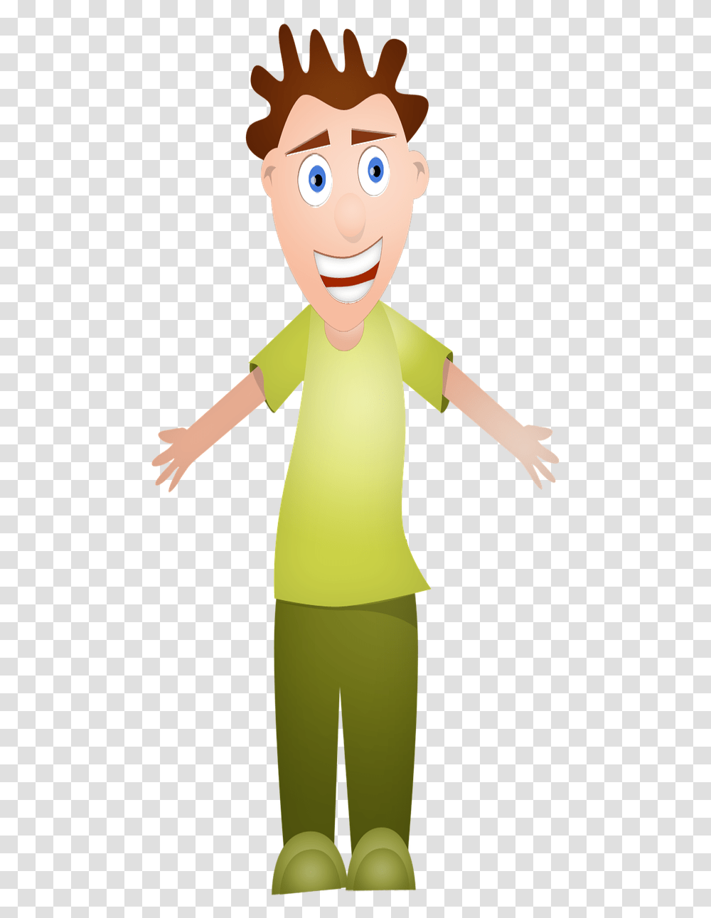 Cartoon Boy Kids Cartoon, Green, Person, Sleeve, Clothing Transparent Png