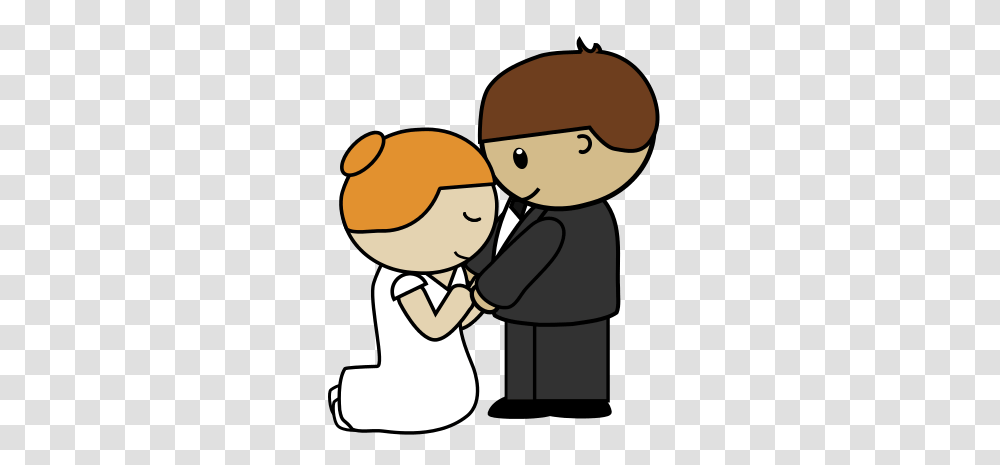 Cartoon Bride Cliparts, Hug, Hand, Kneeling, Sunglasses Transparent Png