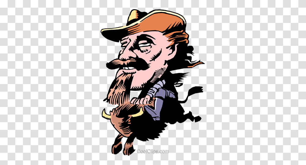 Cartoon Buffalo Bill Royalty Free Vector Clip Art Illustration, Person, Human, Military Uniform, Officer Transparent Png