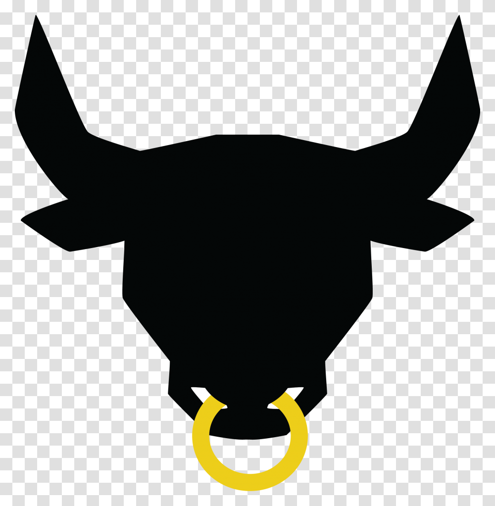 Cartoon Bull Ring, Silhouette, Animal, Mammal, Wildlife Transparent Png