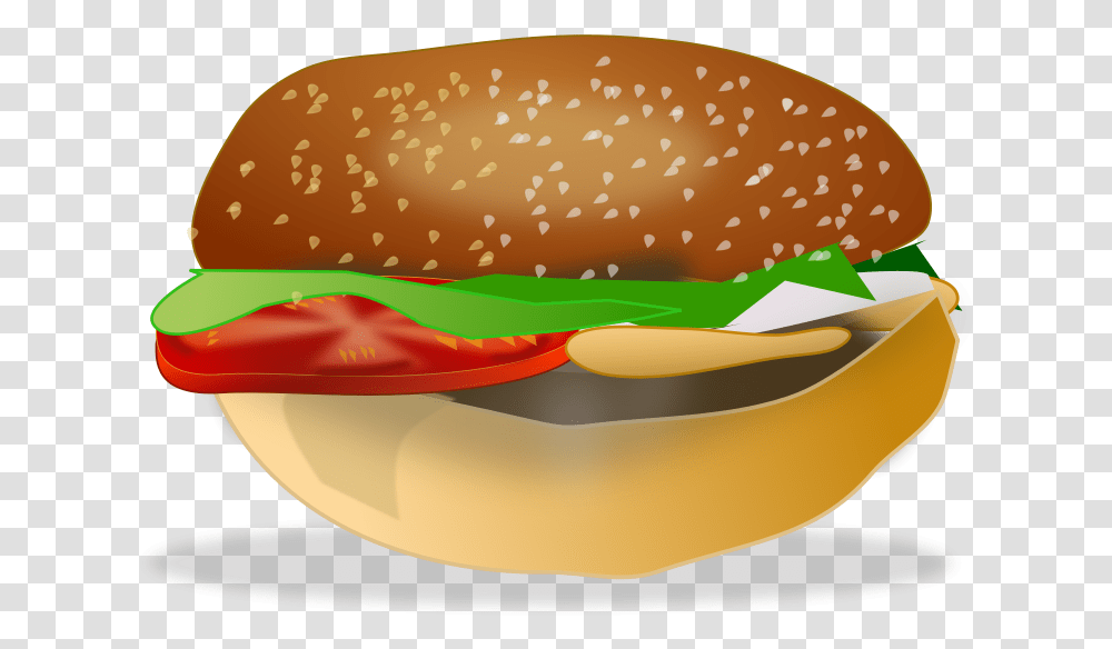 Cartoon Burger Svg Clip Arts Gambar Roti Burger Animasi, Food, Sandwich Transparent Png