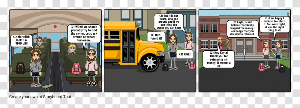 Cartoon, Bus, Vehicle, Transportation, School Bus Transparent Png